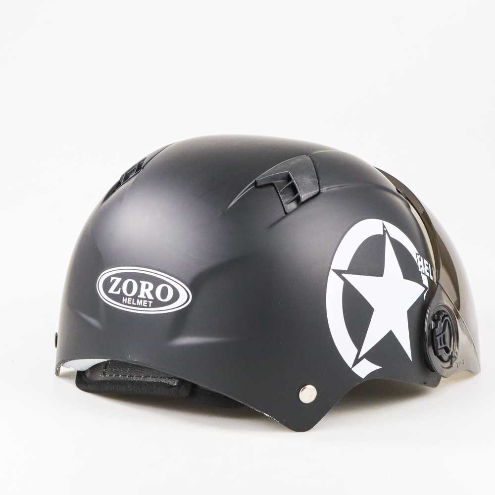 ZORO Helm Sepeda Skuter Elektrik Half Face Visor