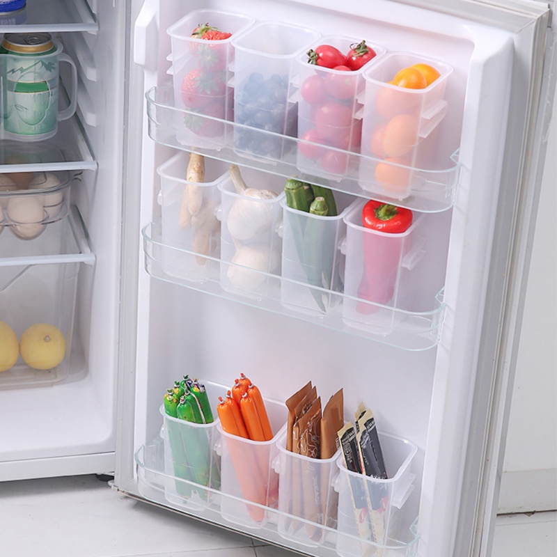 Kotak Penyimpanan Pintu Samping Kulkas Multifungsi/Rak Freezer Dapur Organizer Makanan Sayur Draining Holder Supplies