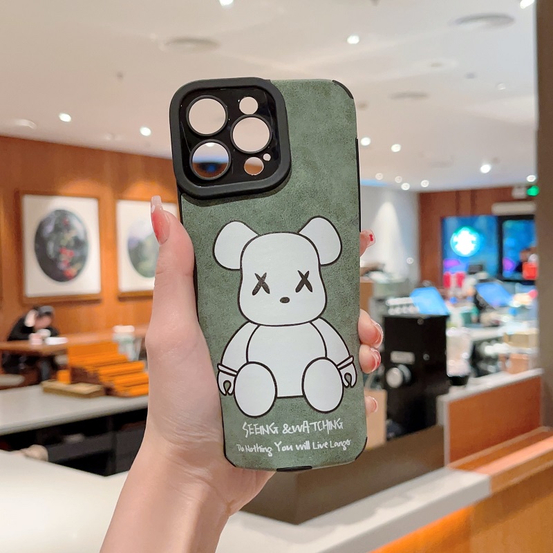 IPHONE Case Pelindung Bahan Kulit trend Kartun Untuk Iphone14 13 12 11 Pro MAX X XR XS Max7 8 Plus soft case Anti-drop