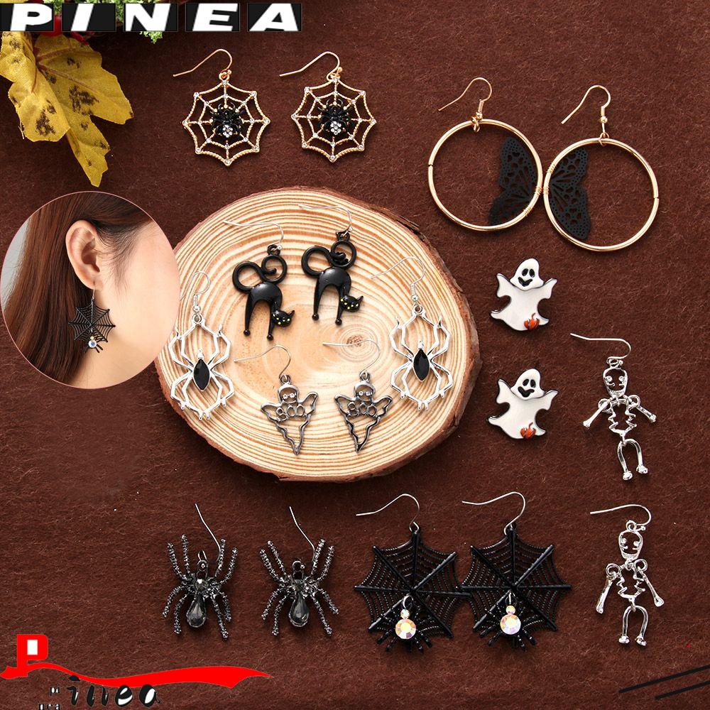 Anting Menjuntai Kelelawar Nanas Pola Kelelawar Baru Untuk Wanita Horror Anting Lucu Perhiasan Halloween
