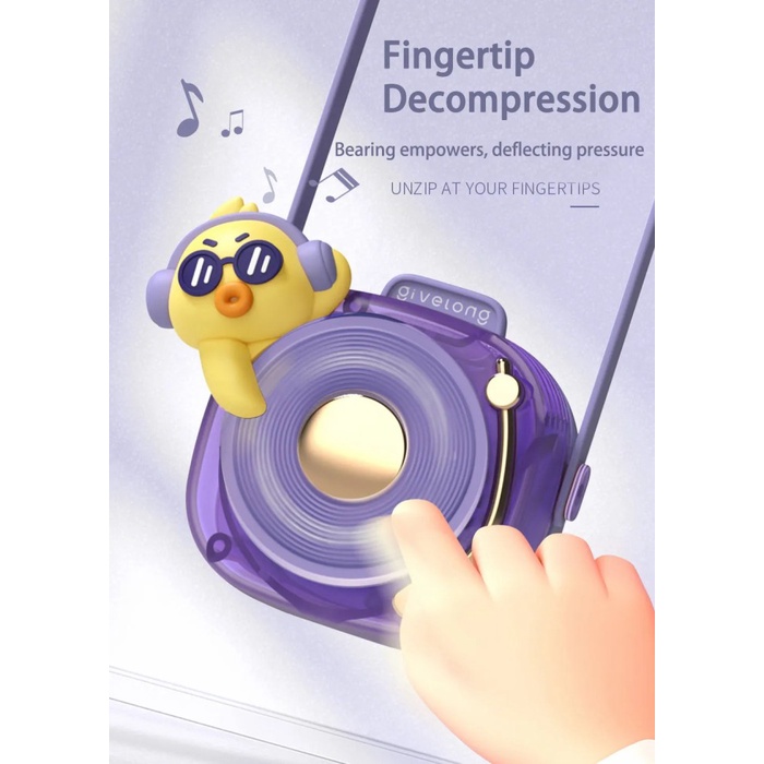 Kipas Angin Bladeless Fan Kalung Leher Givelong DJ Cute Imut Recharge