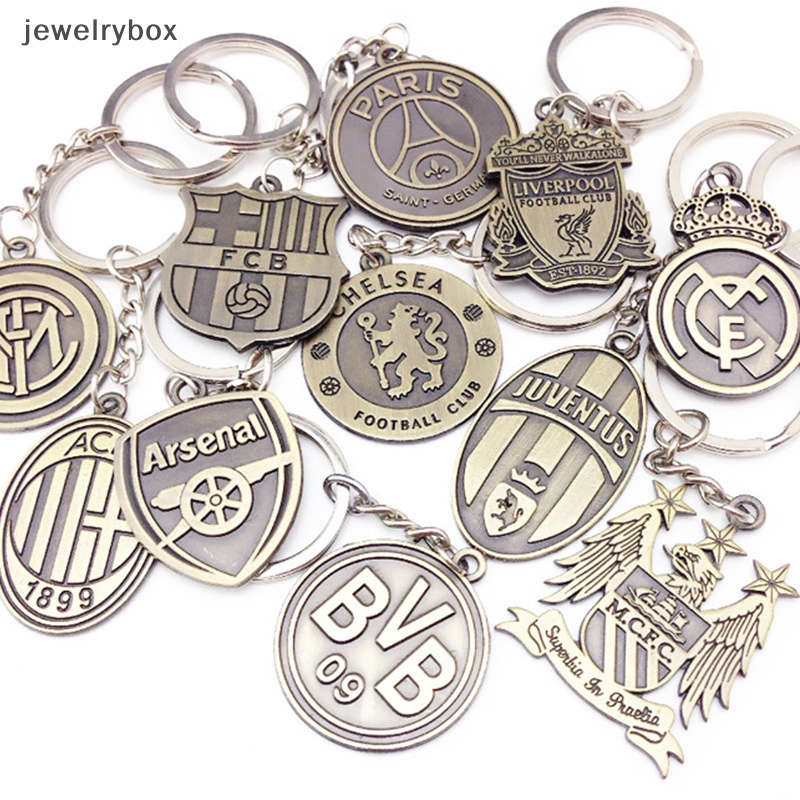 [jewelrybox] Logo Tim Klub Bola Gantungan Kunci Logam Keyholder Gantungan Kunci Mobil Untuk Eropa Countris Football Club Souvenir Untuk Fans Sepak Bola Butik