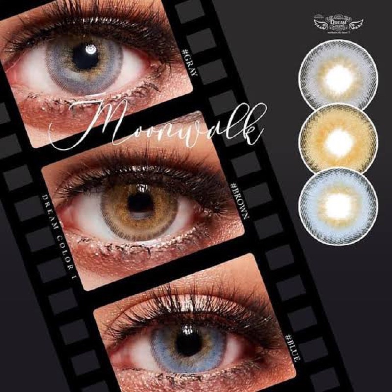 SOFTLENS DREAMCOLOR1 MOONWALK PLANO 14.70mm + FREE LENS CASE