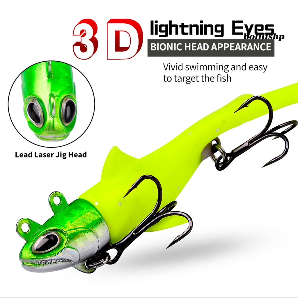 Bo-13.5g/8cm Umpan Pancing T-Tail Tajam Treble Hook 3D Fisheyes Simulasi Pengecoran Panjang Ekor Dayung Buatan Umpan Perlengkapan Memancing