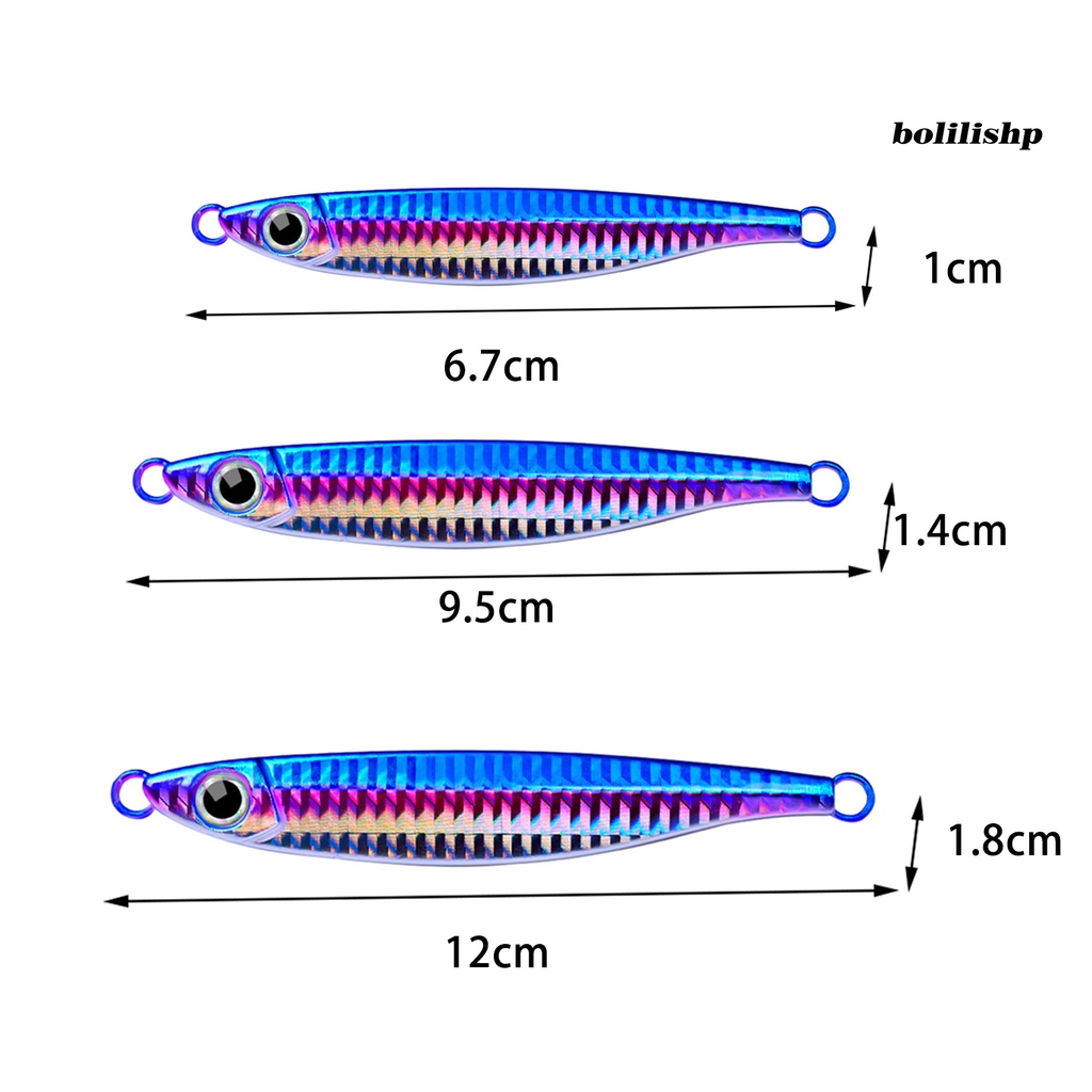 Bo-14/40/80g Umpan Pancing 3D Simulasi Fisheye Tajam Kait Bercahaya Angling Logam Air Asin Glow-in-the-dark Bionic Buatan Umpan Memancing Luar Ruangan