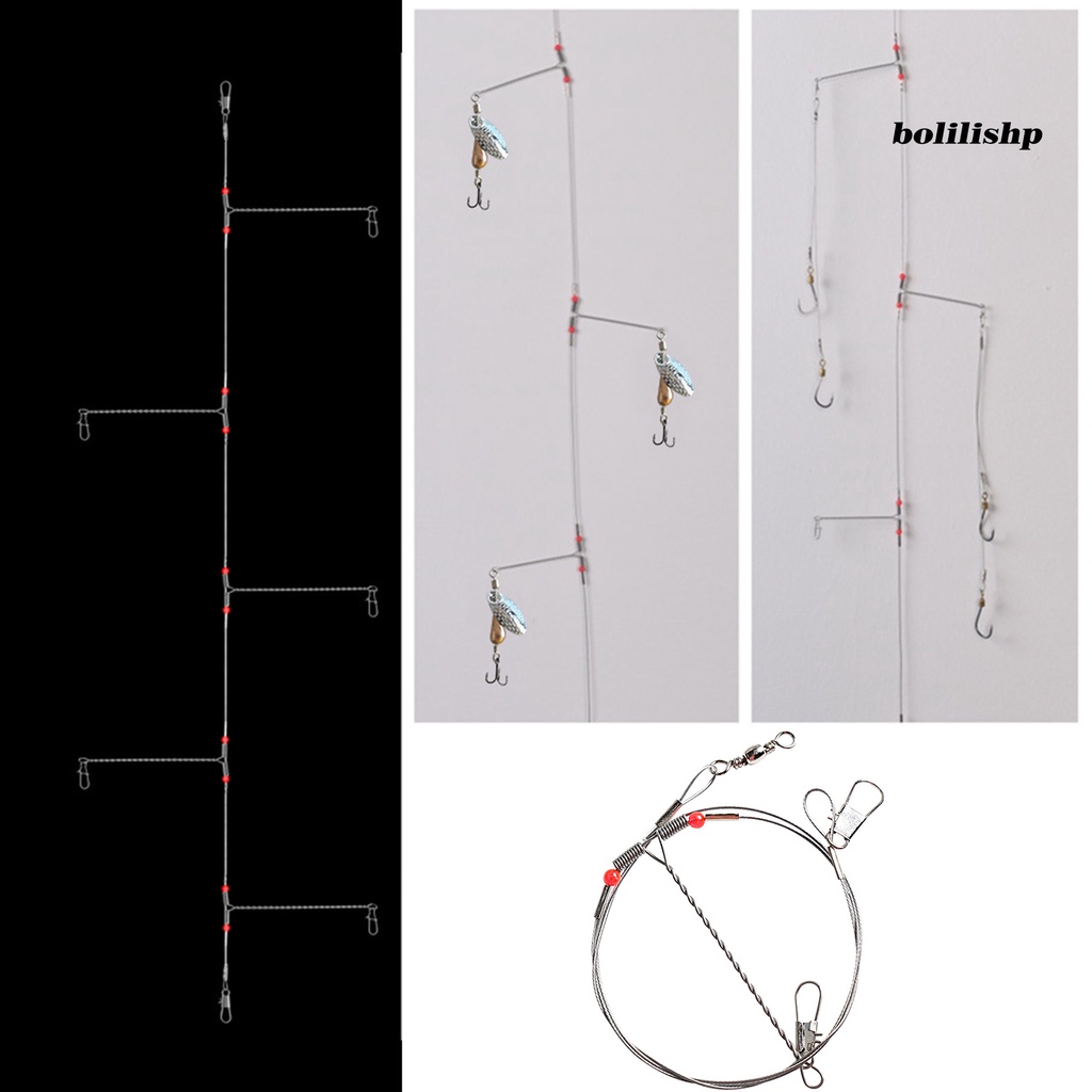 Bo-fishing Rig Non-Deformed Kuat Tarik Laut Memancing Stainless Steel Fishing Tackle Aksesoris Wire Trace Leader Rig Untuk Outdoor