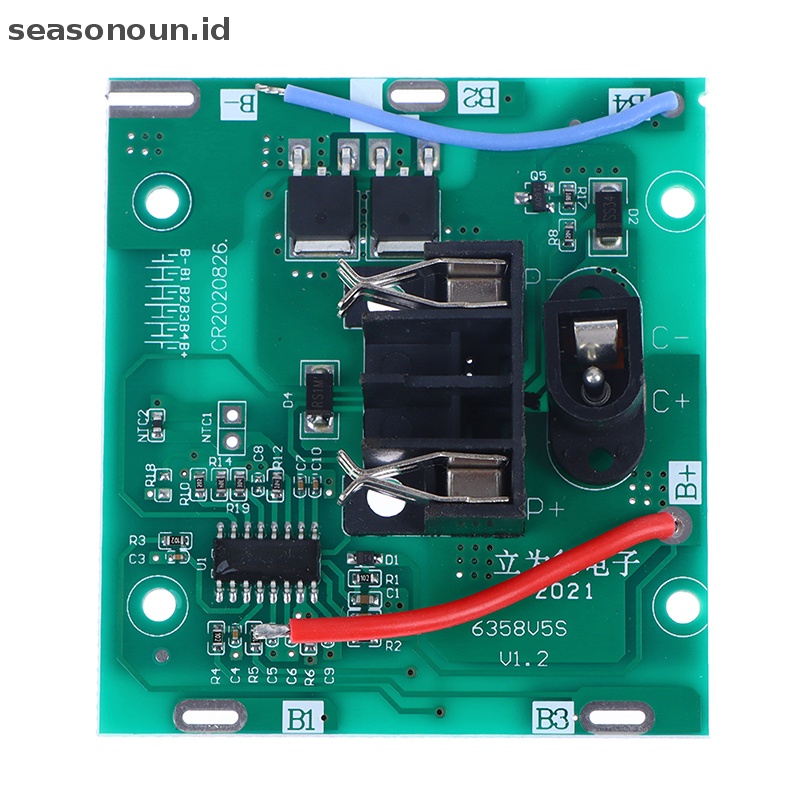 Seasonoun 5s Bms 21V 20A Li-Ion Lithium Pack 3.7v PCBA 2Mos Bor Listrik Tangan Aksesoris.