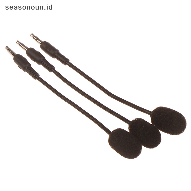 Seasonoun Headset Gaming Studio Stereo Kabel 3.5mm Portabel Mikrofon Mono Suara HD Mini.