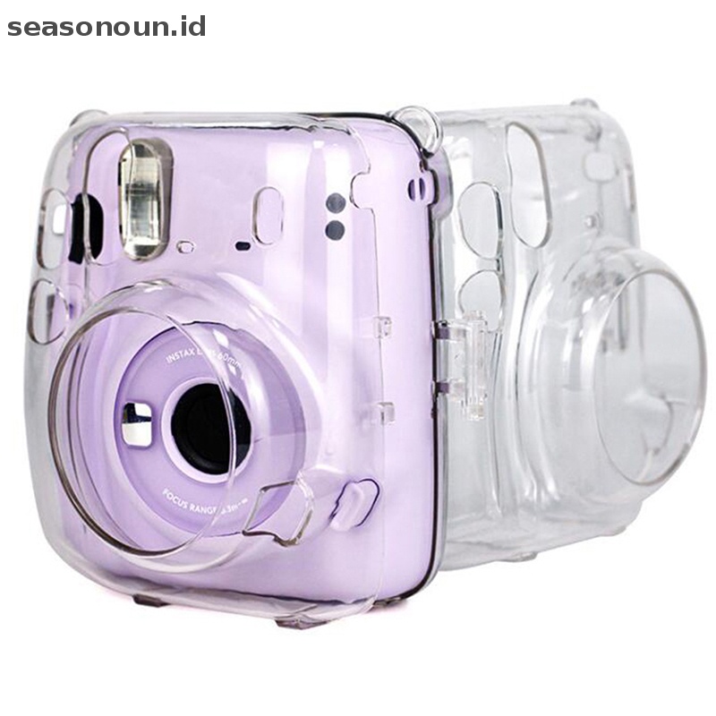 Seasonoun Untuk Instax Mini 11tas Kamera Portable Transparan Camera Bag Case Dengan Strap.