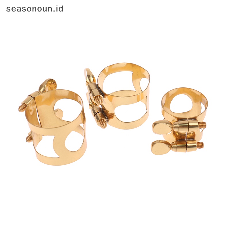 Seasonoun Sax Saxophone Mouthpiece Ligature Clip Climp Topi Pengikat Tahan Lama Untuk Alto/Sub Alto/Treble Sax Saxophone Mouthpiece Clamp Clip.