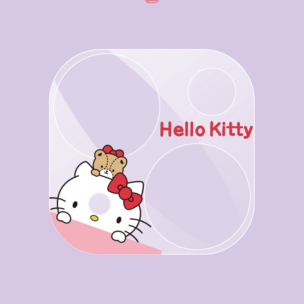 Stiker Lensa Handphone Sanrio Hello Kitty Untuk IPhone 14 Pro 13 12 11 Pro Max Kartun Penutup Belakang Pelindung Layar Lensa Kamera [ZXL]