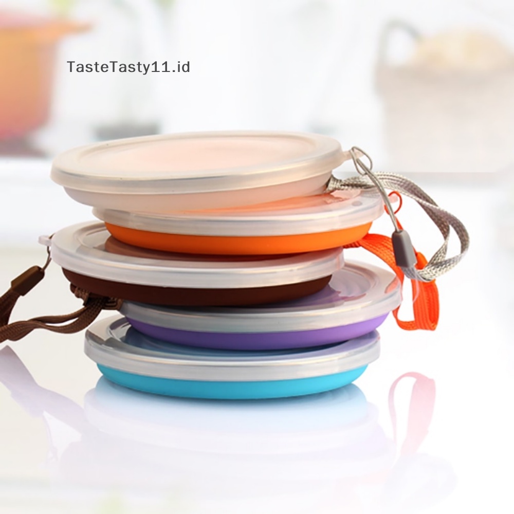 Tastetasty Gelas Lipat 270ml BPA FREE Food Grade Water Cup Travel Silikon Ditarik.