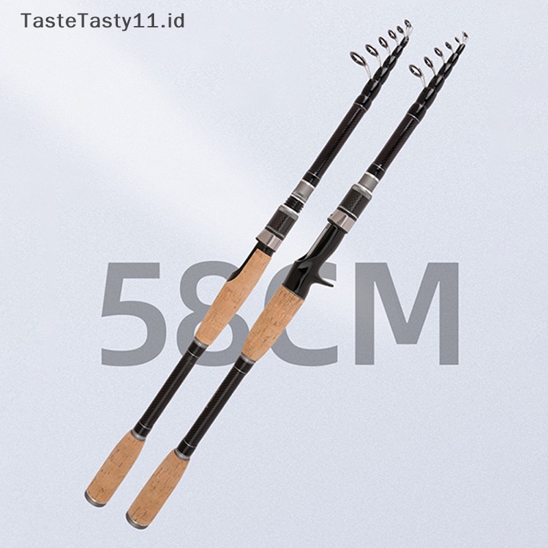 Tastetasty 2023new High Quality Ultralight Carbon Fiber Spinning/Casg Rod Telescopic Carbon Pancing Travel Rod Pemikat.