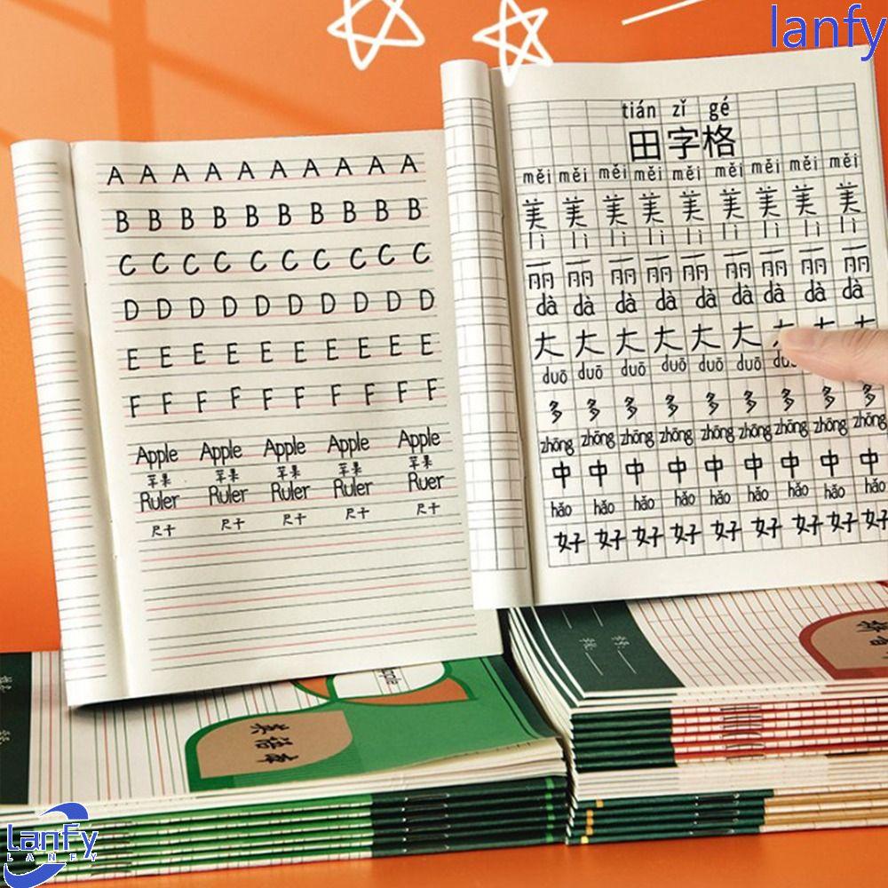 Lanfy Pinyin Buku Latihan Alat Tulis Tk Kelas Bahasa Buku Pekerjaan Rumah Tangga Chinese English Chinese Class Student Notebook