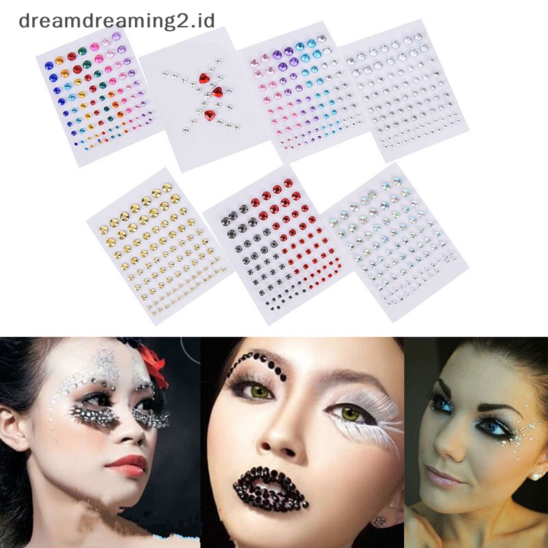 (drea) New Jewel Eyes Makeup Crystal Eyes Stiker Tato Diamond Glitter Stiker Makeup//