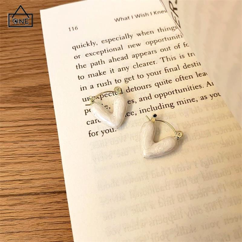 COD❤️2023 Anting Tusuk Motif Hati Simple Untuk Wanita-A.one