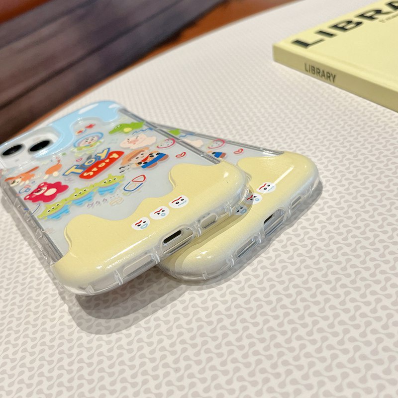 【3D Ice Cream】Cute Clear Toy Story Soft Case IPhone 7 8 Plus XR XS Max 11 12 13 14 Pro Max 14 Plus for Women Girl Gift Cartoon Disney