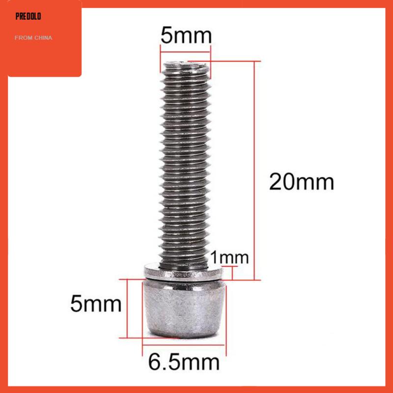 [Predolo] 10pcs Baut Sekrup Batang Sepeda M5/M6x20mm Road Mountain Bike Bolt M5