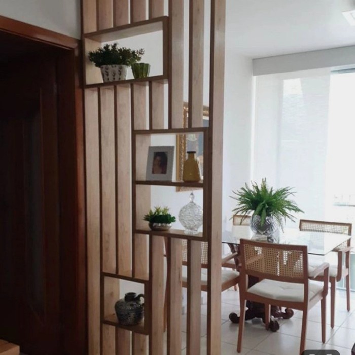 partisi ruangan sekat ruangan minimalis kayu solid 100x200 mewah