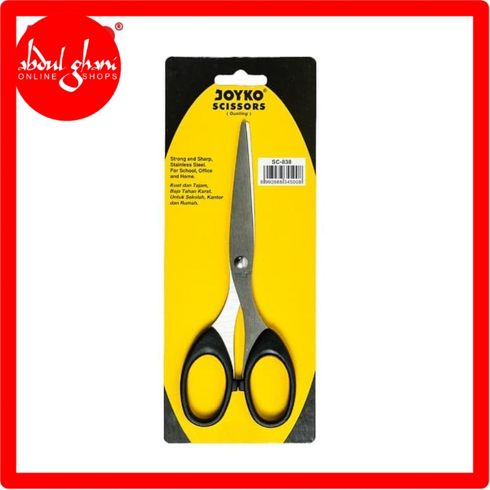 Gunting Kertas Joyko SC - 838 Paper Scissors Ukurang Tanggung Murah Bahan Stainless Steel