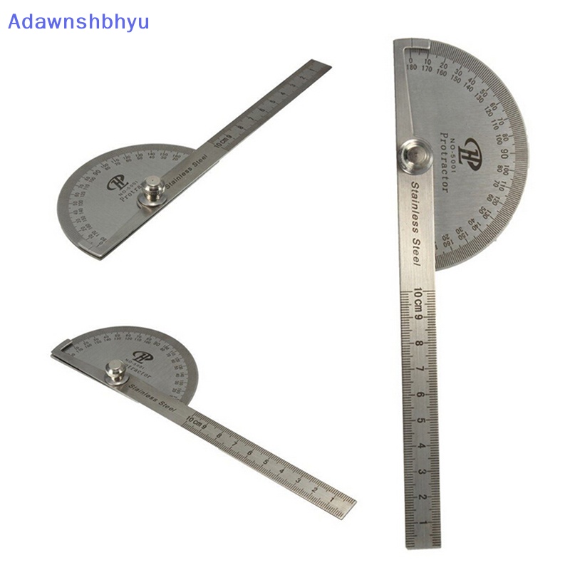 Adhyu 100mm Stainless 0-180 Degree Steel Busur Derajat Angle Finder Arm Rule Alat Ukur ID