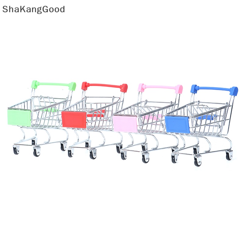 Selip 1pcs Keranjang Belanja Mini Supermarket Handcart Shopping Cart Storage Mainan SKK