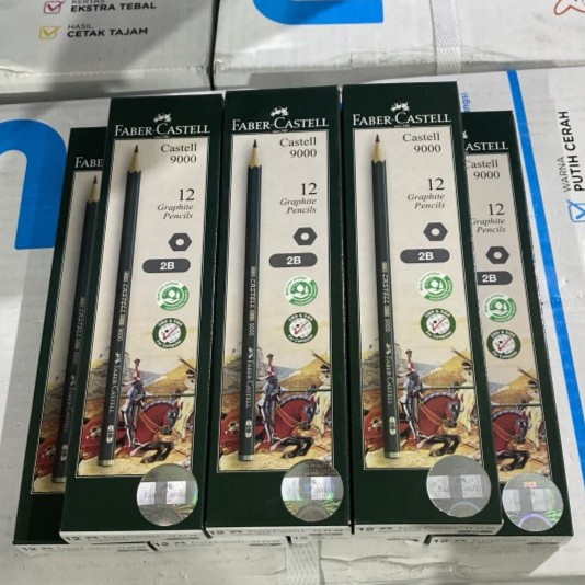 

Pensil 2B Staedtler Faber-Castell 9000 / Pensil Ujian 2B Faber ASLI