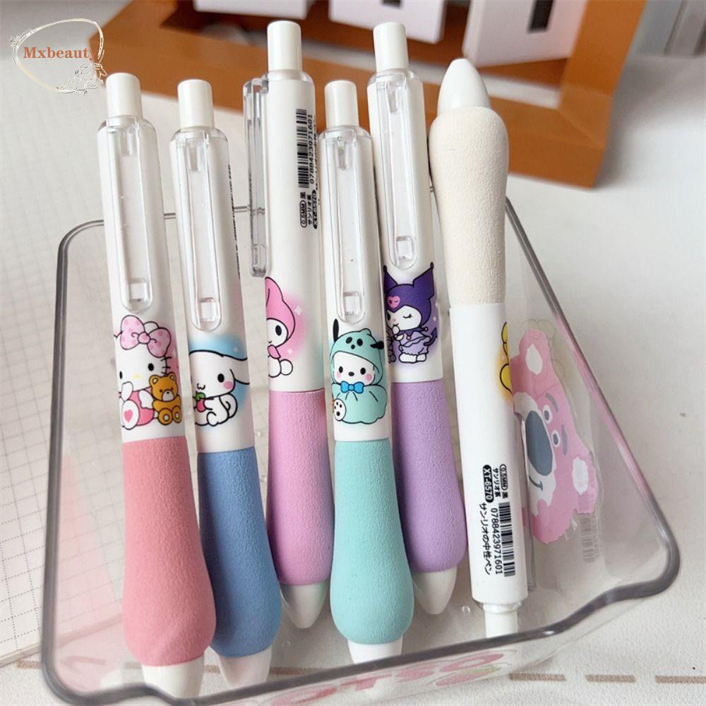 Mxbeauty Soft Gel Pen 2 Pcs Tahan Lama Tinta Hitam Siswa Alat Tulis Perlengkapan Kantor Sekolah Kuromi Melody Bolpoin Ballpoint