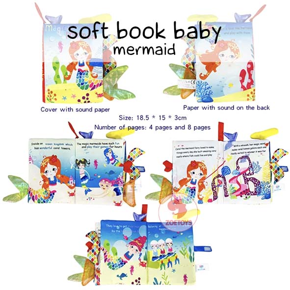 Zoetoys Soft Book Baby | Baby Contrast Soft pillow Book buku bantal cerita bahan kain anak bayi | Mainan Edukasi Anak