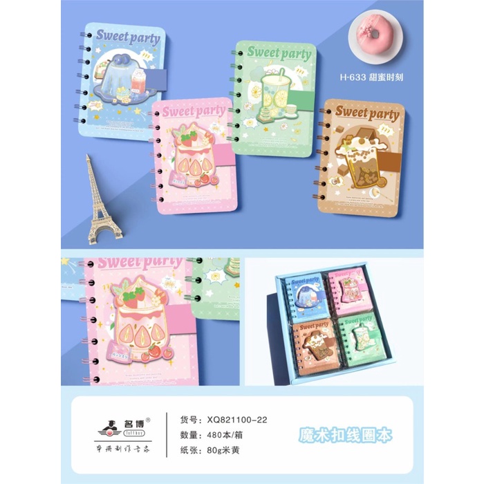 

memo notes ring motif sweet party satuan -ZiLOngSell