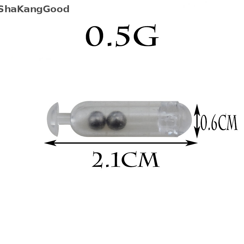 Skid 20pcs Plastik Fishing Bar Lures Lure Rattle Insertion Tube Untuk Jig Cacing Lembut SKK