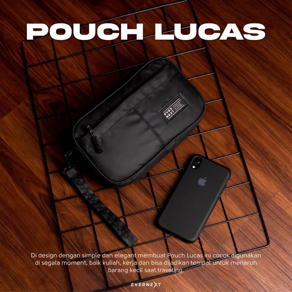 Tas Tangan Pouch Bag LUCAS Pria Anti Air Waterproof Tas Tangan Pria Clutch Bag Pria Wanita