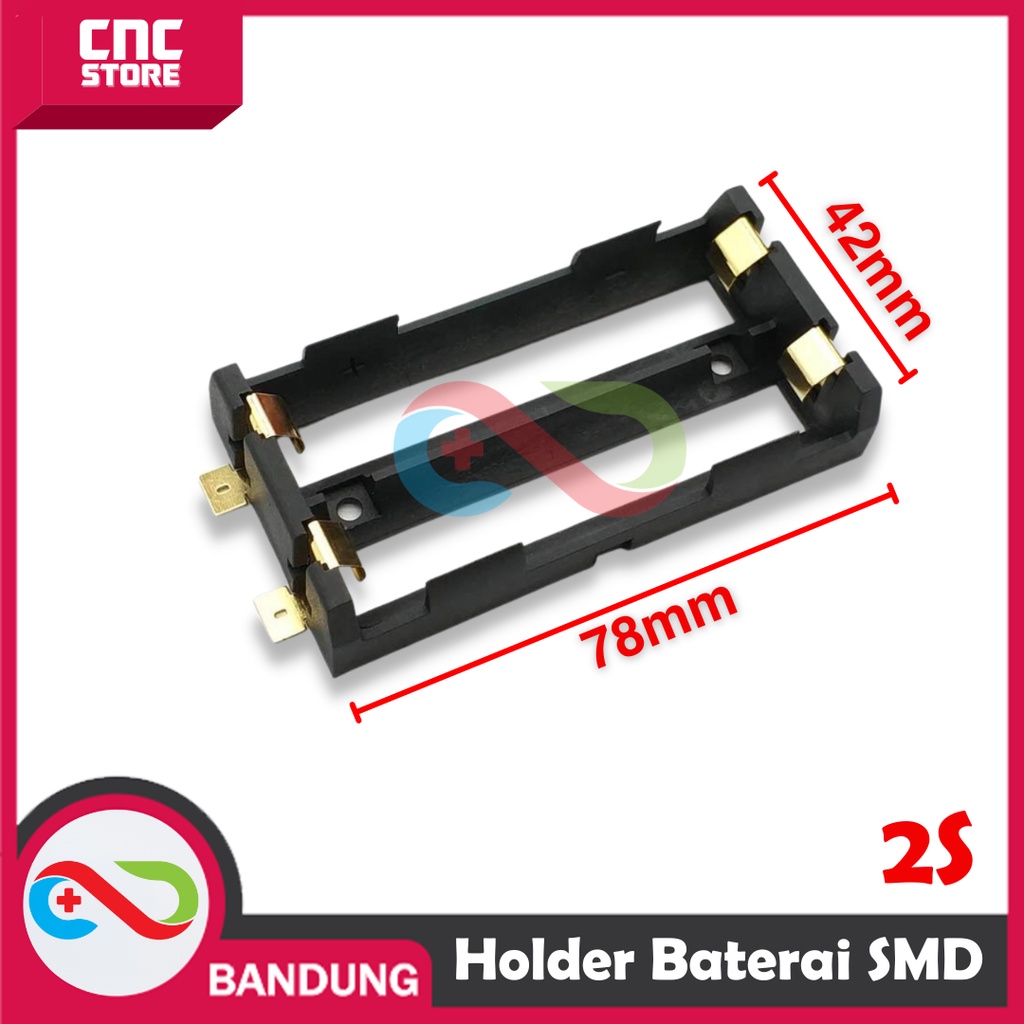 HOLDER BATERAI SMD 18650 2x 3.7V 8.4V SERI PARALEL