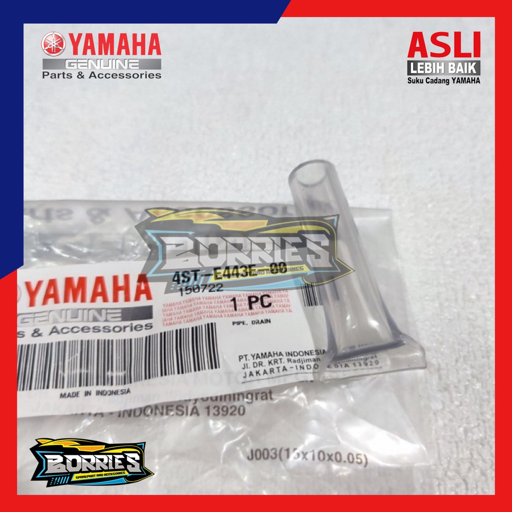 SELANG BENING BUNTU PIPA DRAIN CVT MIO SPORTY SMILE ORIGINAL ORI YAMAHA 4ST-E443E-00