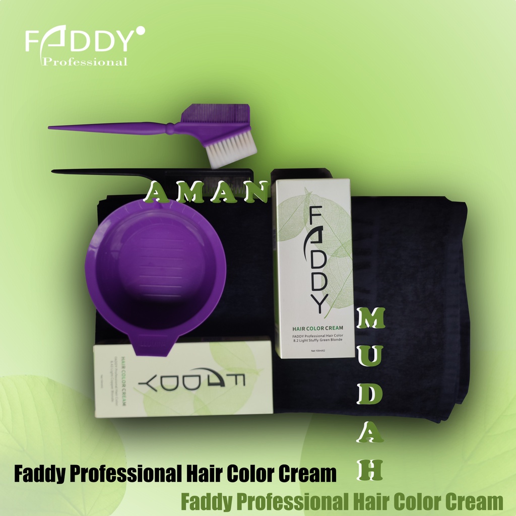 Faddy / Gold (.3) / Hair Color Cream Set (Pewarna Rambut) 100ml - CO