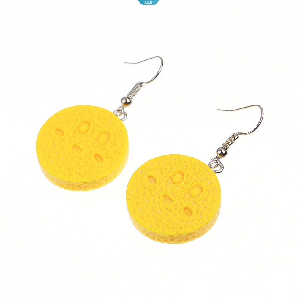1pasang Fashion Kreatif Makanan Bermain Kirby Cupcake Besar Jelly Anting Lucu Kepribadian Menyenangkan Niche Earring Girl [ZK]