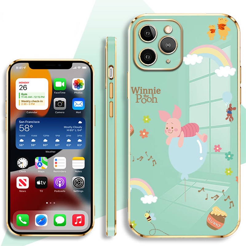 Free Lanyard Sweet Pink Piglet Case for Vivo V21 4G 5G V21s V23 5G V23e 4G 5G Y75 4G V25 5G Z1Pro El