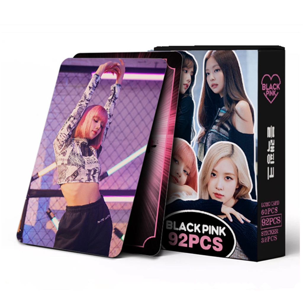 92pcs/box BALCK-PINK Coachella Stiker Photocards Kartu Lomo Blackpink Kpop Postcards Pasta Blackpink