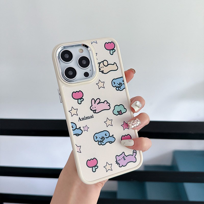 Lovely Animals Soft Silicon Case HP iP iPhone 12 13 14 Pro Max 11 Girl Woman FTD Casing Apple