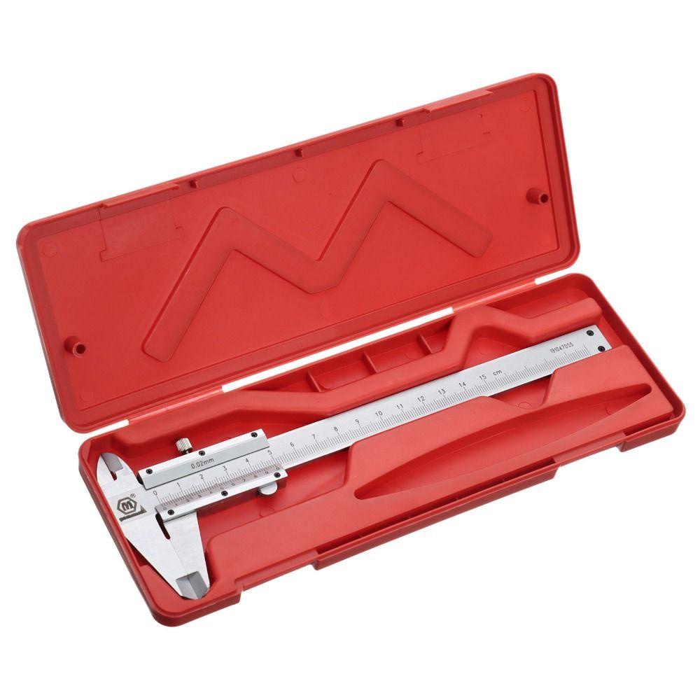 POPULAR Populer Vernier Caliper Carbon Steel 0.02mm /0.001&quot; Jangka Sorong Presisi Tinggi 0-150mm/0-6inch Jangka Sorong Metal