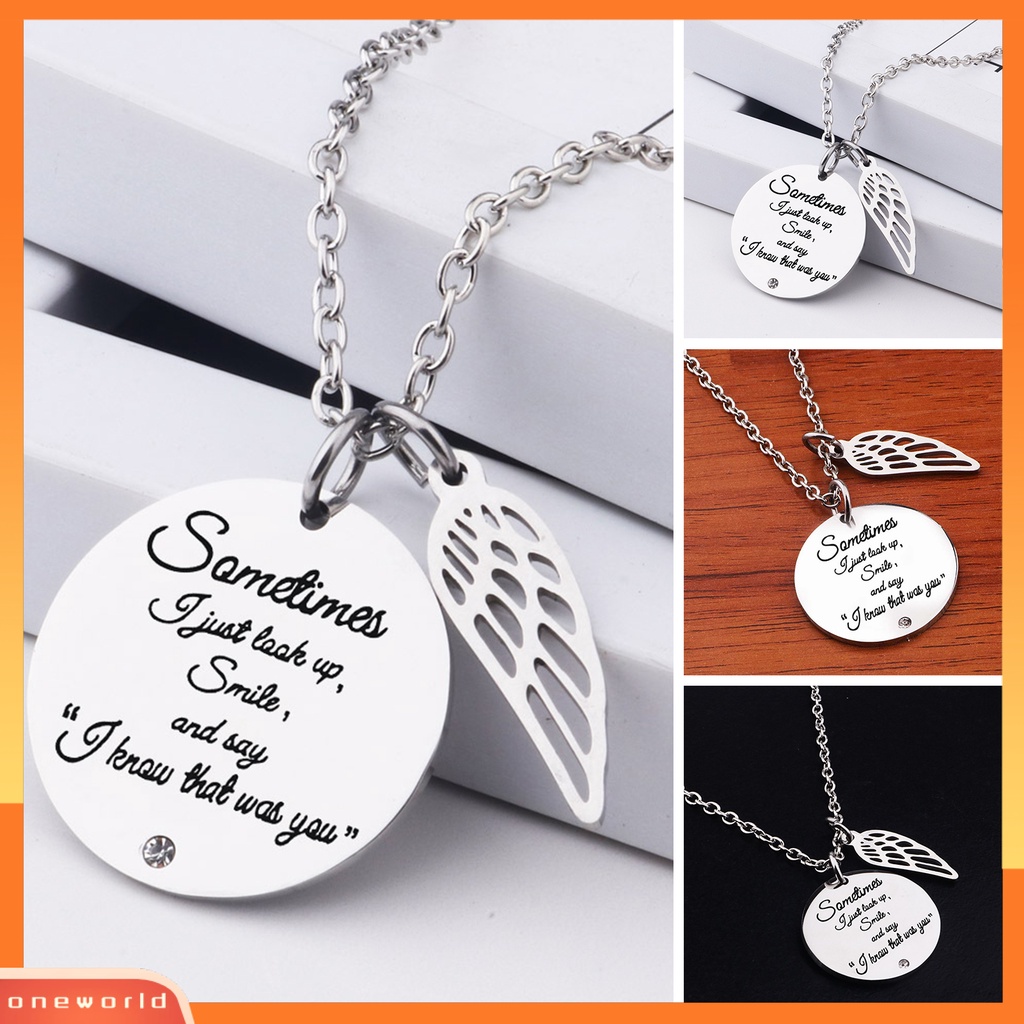 [ONE] Liontin Kalung Eye-catching Stainless Steel Necklace Jewelry Rantai Klavikula Dekor Untuk Wanita