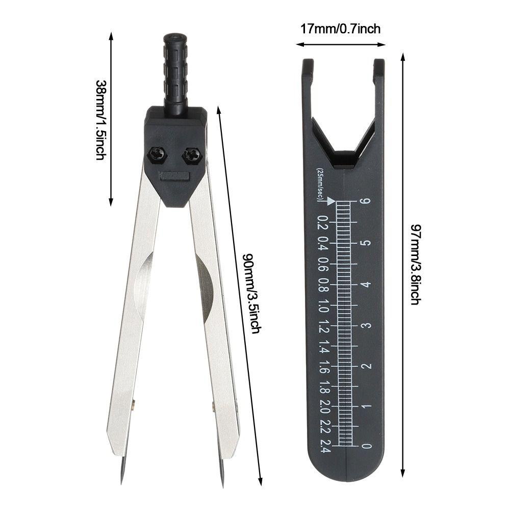 TOP 2pcs EKG Caliper Drafting Divider Serut Cardiology Pengukur Electrocardiogram Calipers Divider