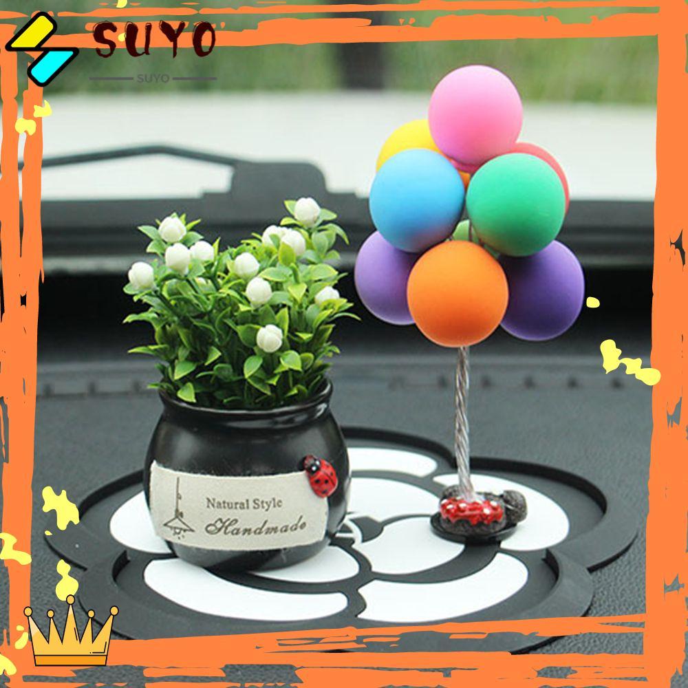 SUYOU Car Interior Supplies Car decoration Christmas gift Mickey base Lovely Balloon Container Multi-color dashboard DIY Birthday present Mini cute Candy