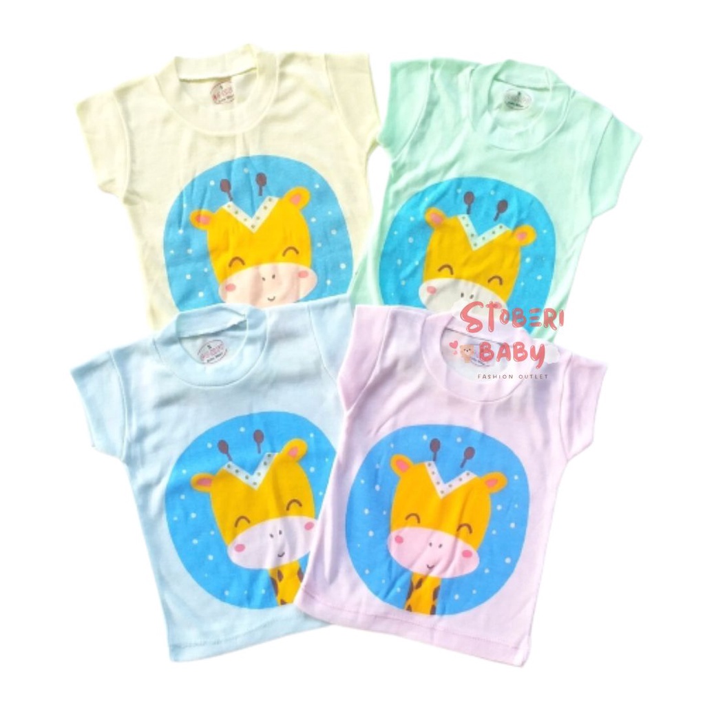 stoberi baby - KAOS ONECK MOTIF WARNA ANAK kaos dalam oblong anak laki2 dan perempuan newborn-4thn