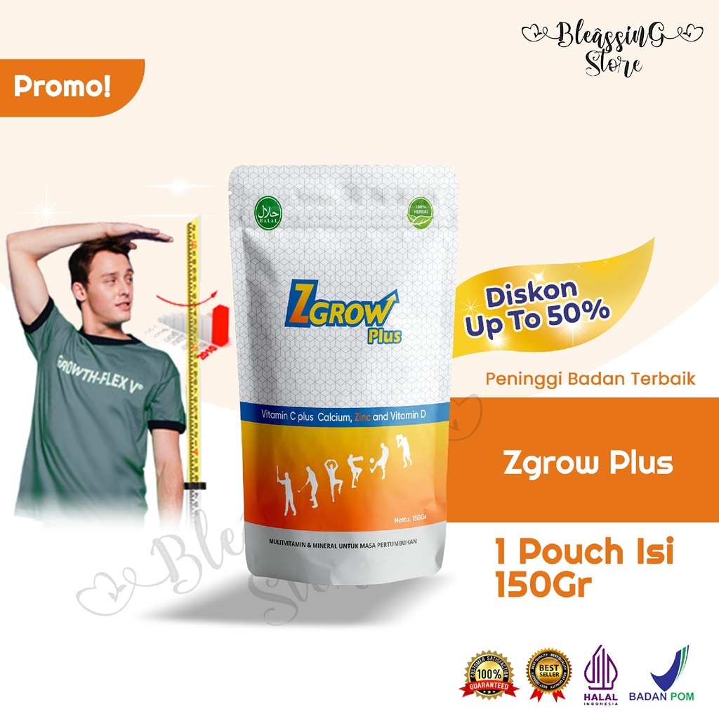 

Z-Grow Plus - Peninggi Badan Alami dengan Kalsium Organik & Multivitamin untuk Pertumbuhan Tulang