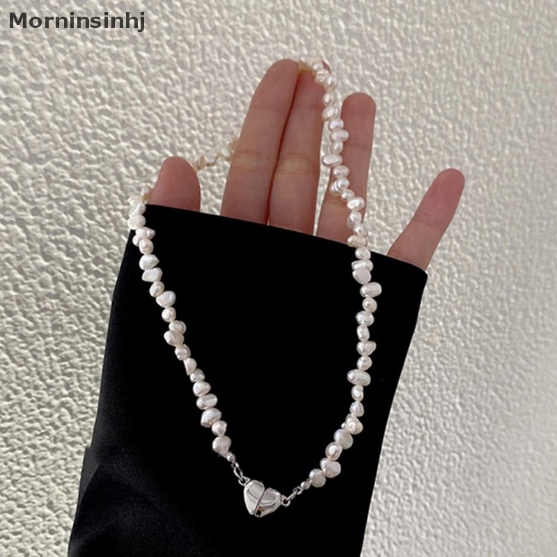 Mornin Fashion Kalung Choker Rantai Mutiara Untuk Wanita Perempuan 2022tren Perhiasan Hati Liontin Kalung Pengantin Pertunangan id