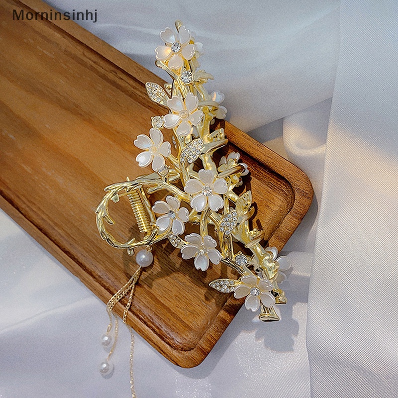 Mornin 1PCS Pearl Tassel Hair Claw Untuk Wanita Jepit Rambut Lucu Hiasan Kepala Korea id