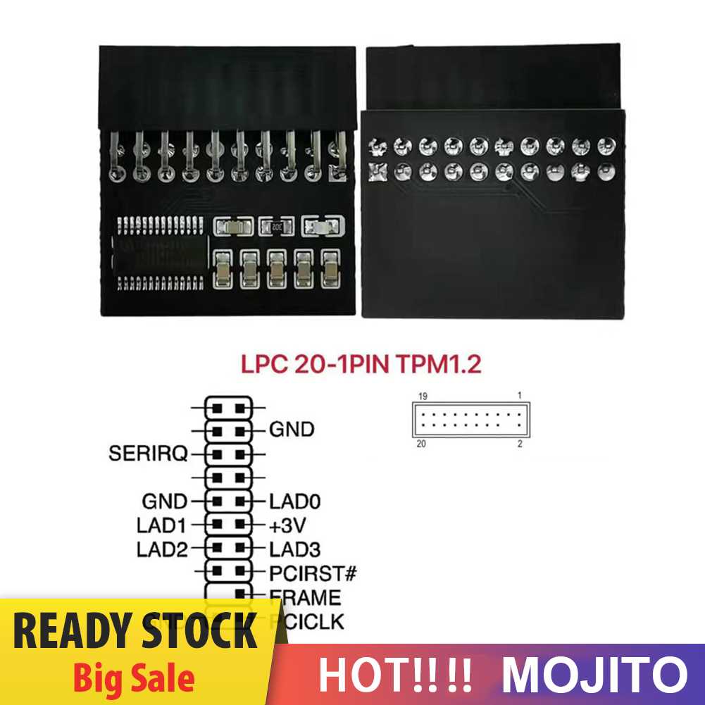 Suku Cadang Modul Keamanan Enkripsi TPM1.2 LPC 20pin Untuk ASUS/ASRock/MSI/Gigabyte