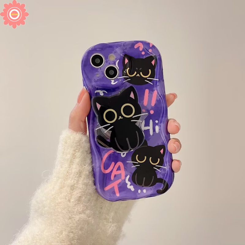 Casing Kucing Kartun Lucu Dengan Stand Holder Ponsel Case Untuk Vivo Y20 Y22 Y02 Y35 Y11 Y15 Y50 Y17 Y16 Y30 Y15s Y21 Y12 Y91C Y33s Y91 Y21s Y12s Y31 Y20i Y22s Y15A Y12i Y51