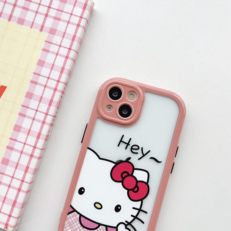 All New Cream Non-slip Camera Protect Soft Case IPhone X XR XS Max 11 12 13 14 Pro Max Women Girl Pretty Cute Kuromi Sanrio Melody Cartoon Phone Case Purple